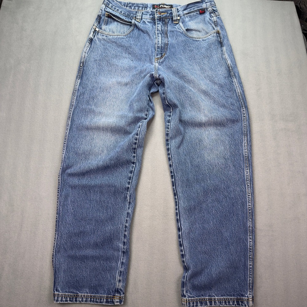 FUBU The Collection Baggy Jeans 36x34 Blue Denim Vintage 90s Y2K Streetwear